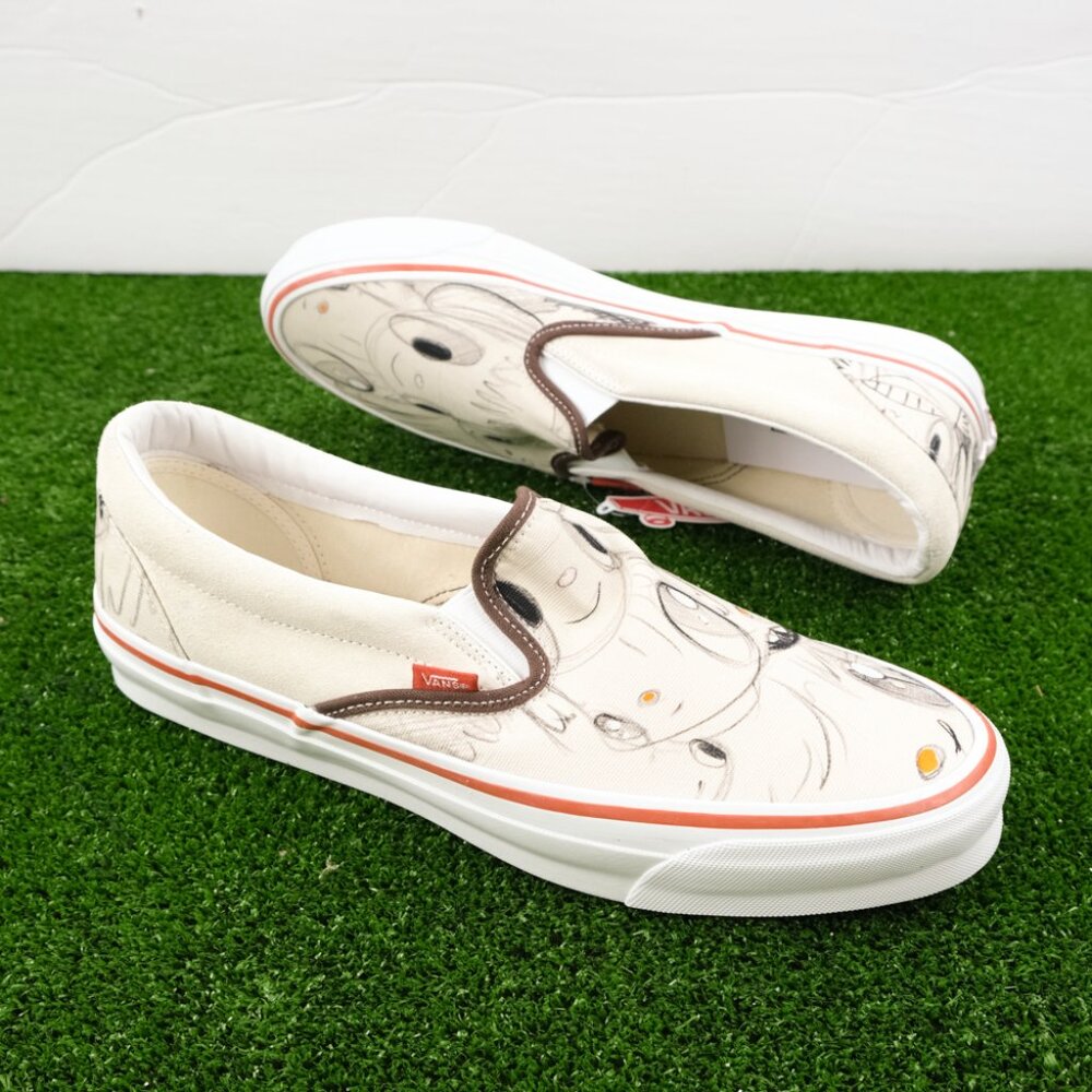 JAVIER CALLEJA x VANS VAULT OG Classic Slip-On LX Men's Sneakers Beige US 12 NEW